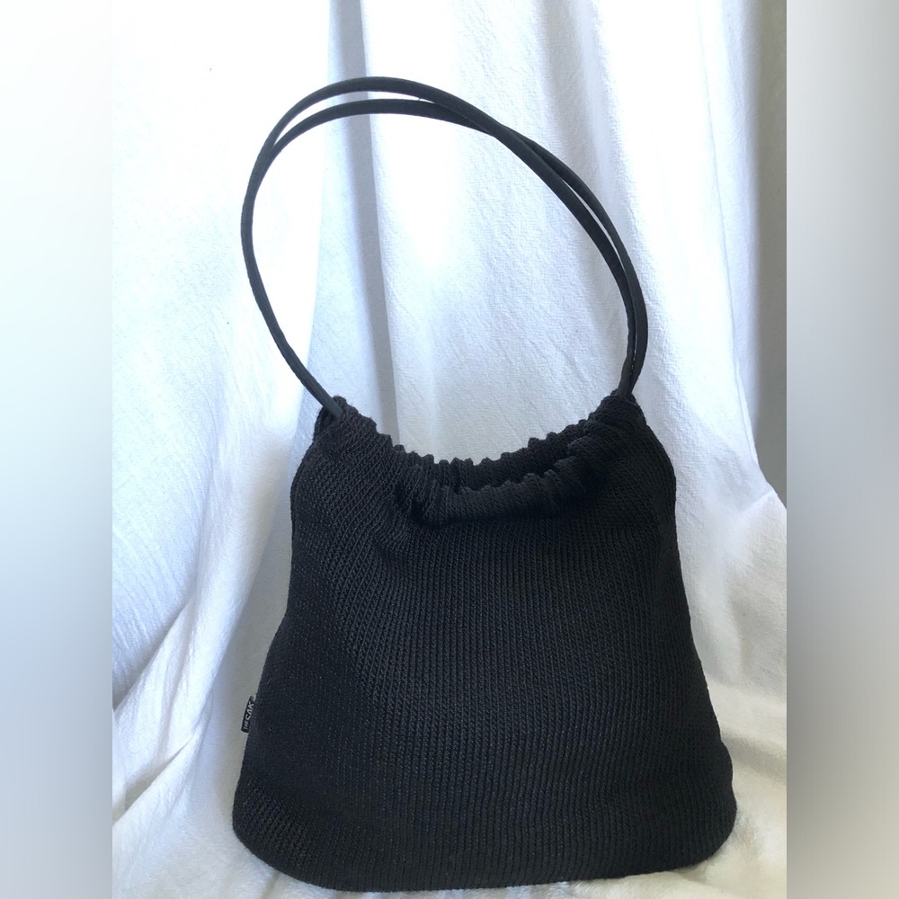 Vintage Y2K The Sak Black Loop Handle Shoulder Bag Purse - Picture 2 of 3